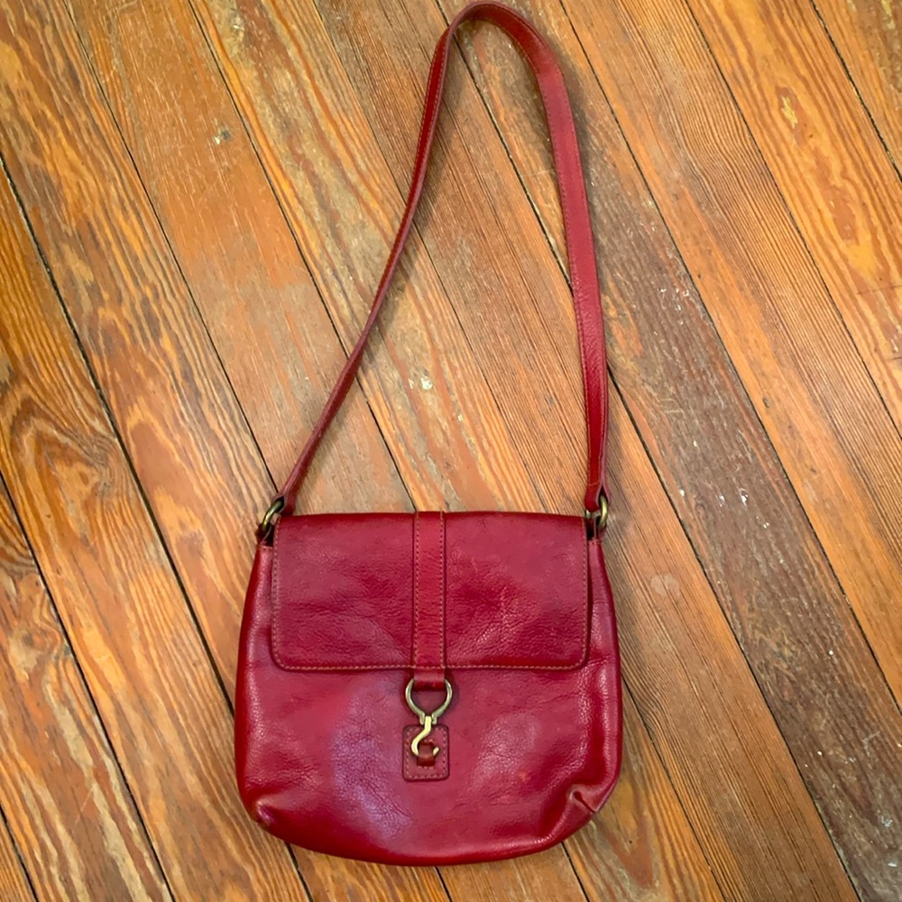 Red Leather Lauren Ralph Lauren small Shoulder Bag